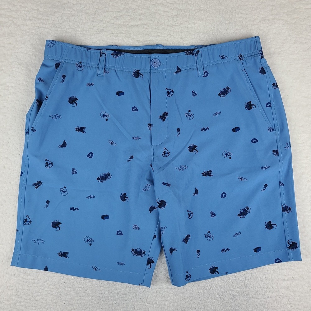 Under Armour Shorts Mens 40 Blue 9" Inseam‎ Hybrid Chino Performance Golf